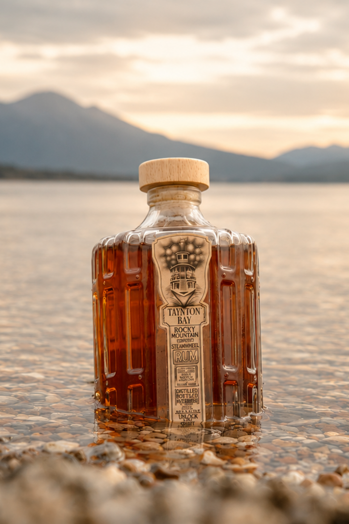 Rocky Mountain Steamwheel Rum bottle by Taynton Bay Spirits, Invermere BC